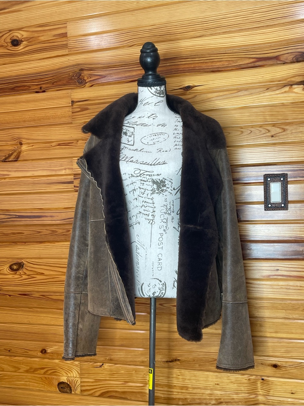 Sundance Women’s Brown Shearling-Lined Leather Jacket